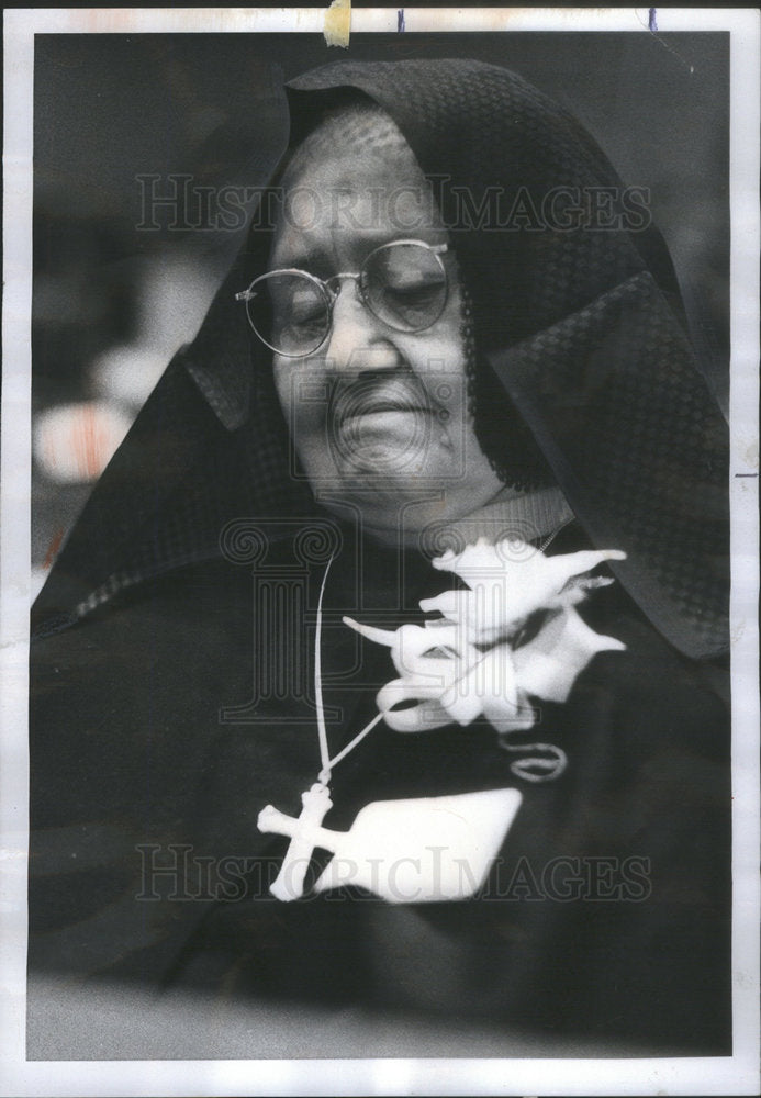 1976 Press Photo Sister Agnes Campisi Mother Cabrini - Historic Images