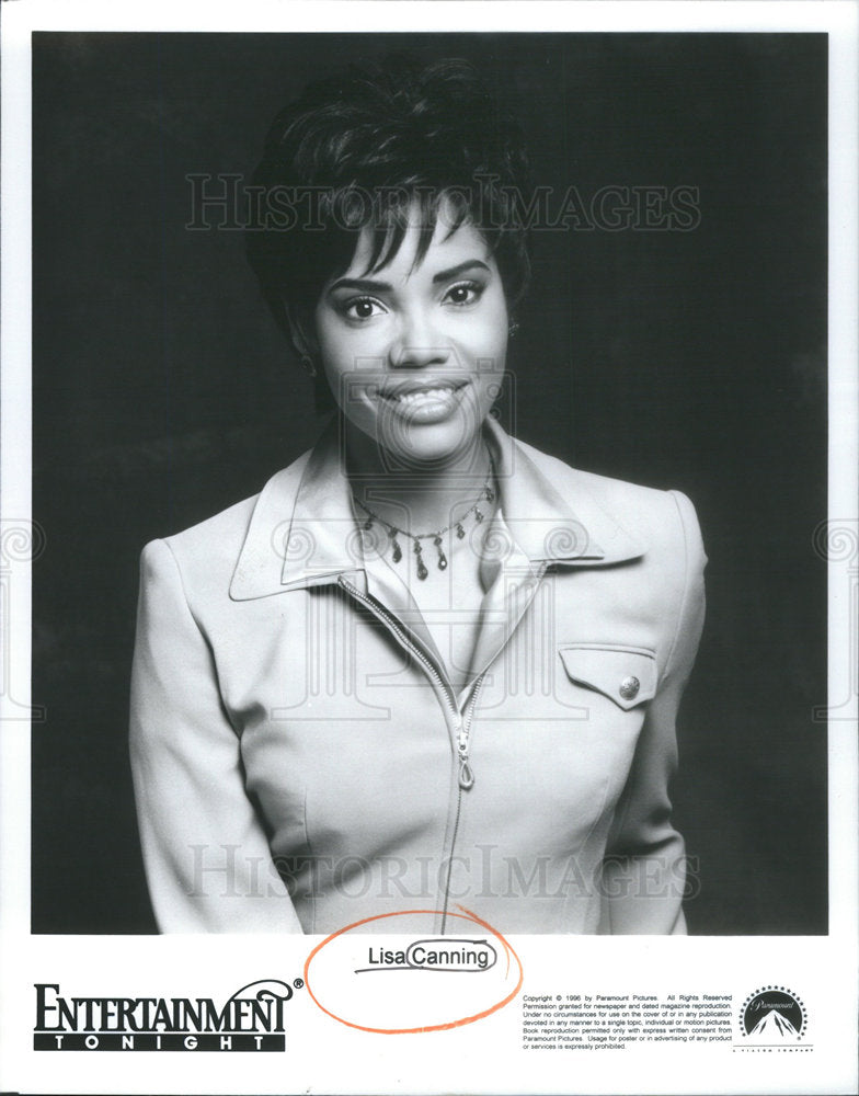 1996 Press Photo Lisa Canning TV Radio Host Personality Correspondent Journalist - Historic Images