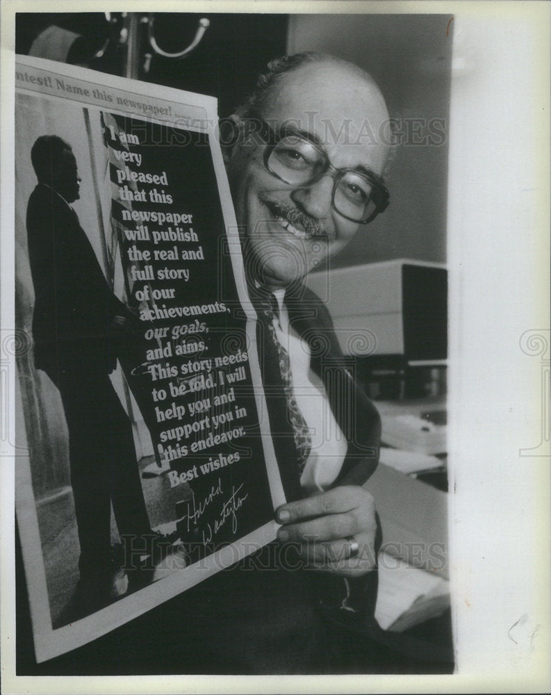 1986 Press Photo David S. Canter American Newspaper Editor - Historic Images