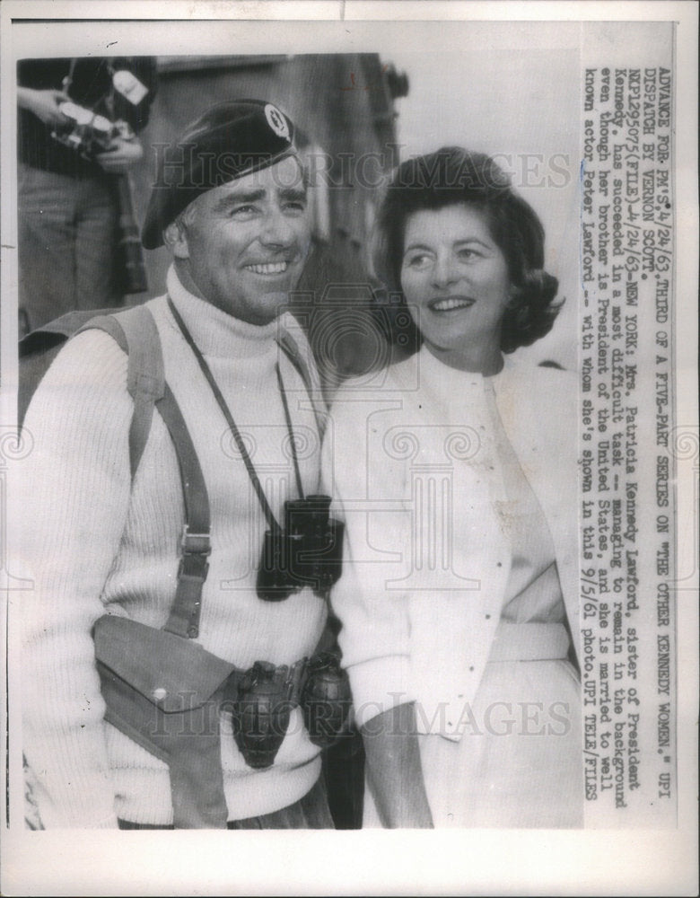 1961 Press Photo Mrs Patricia Kennedy Lawford President Kennedy Peter Lawford - Historic Images