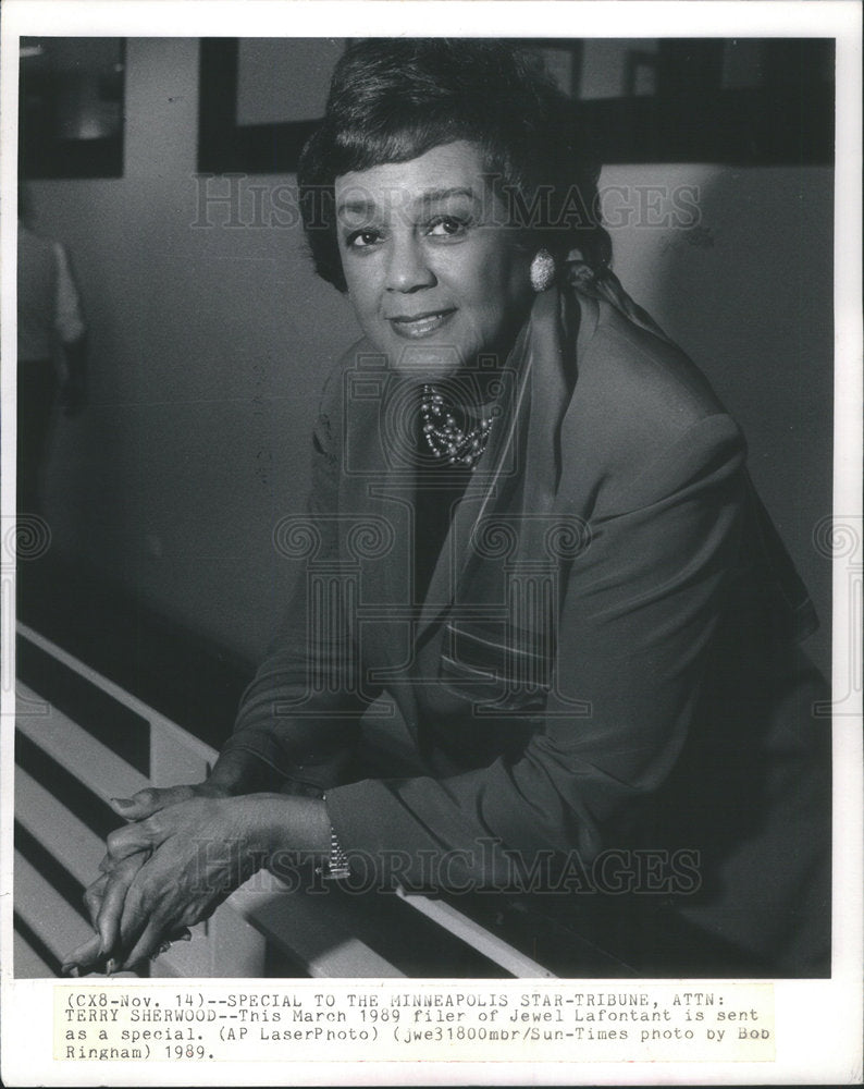 1989 Press Photo Jewel Lafontant female deputy solicitor general United States - Historic Images