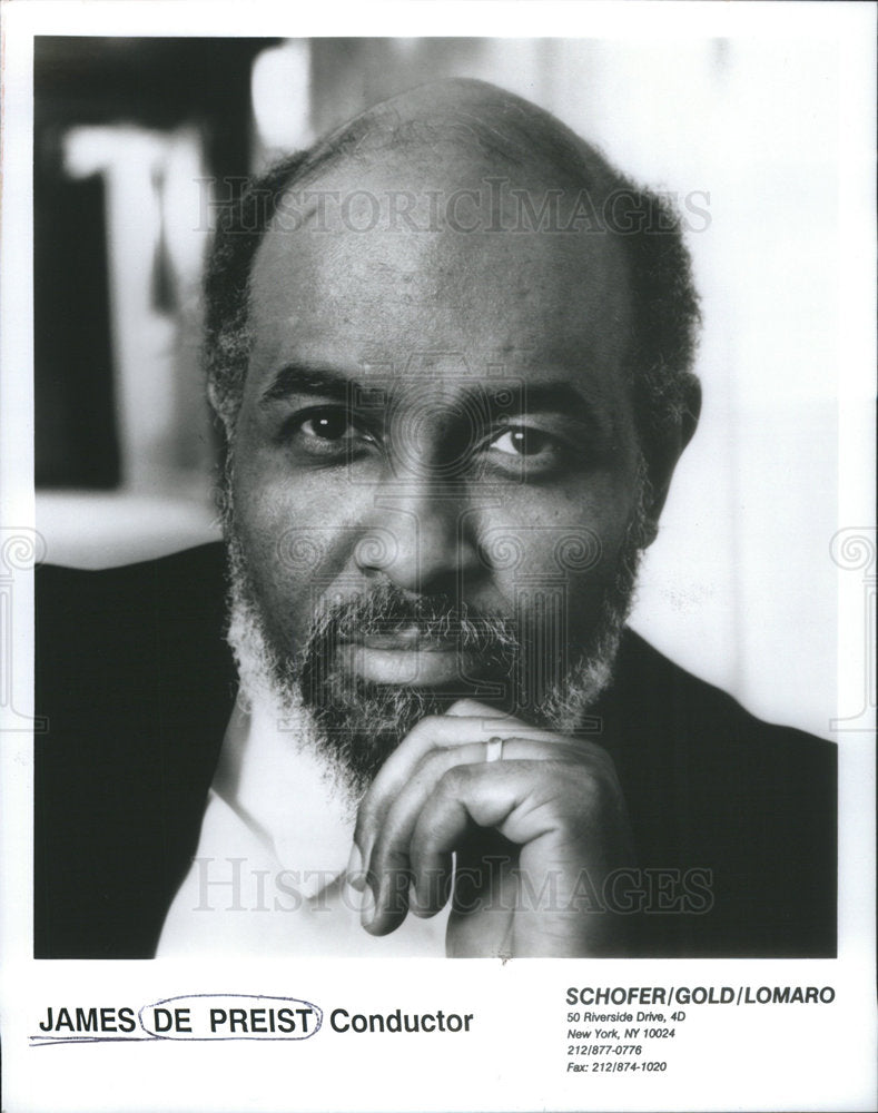 Press Photo James De Preist Depreist Conductor Juilliard School Oregon Symphony - Historic Images