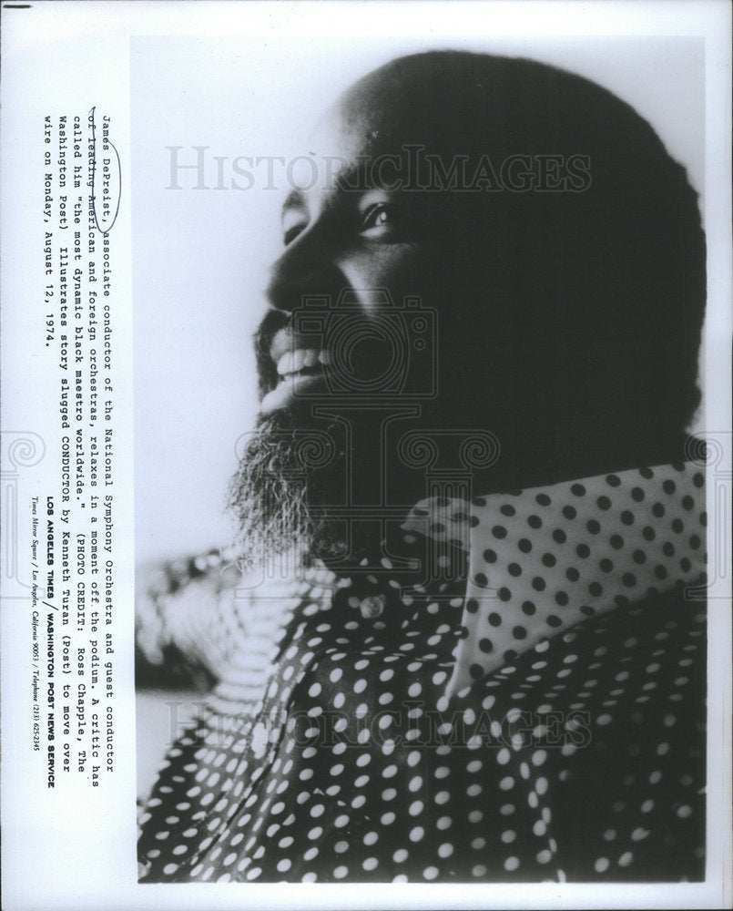 1974 James DePriest Conductor National Symphony Orchestra - Historic Images