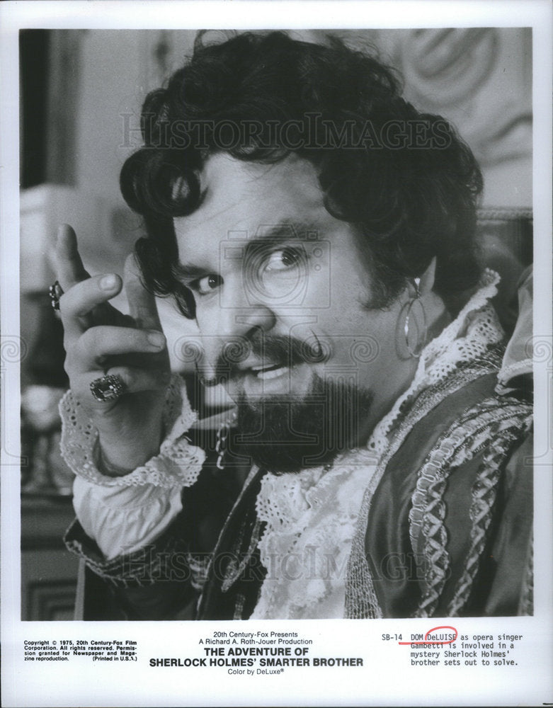 1976 Press Photo Dom Deluise the Adventure of sherlock holes smarter brother - Historic Images