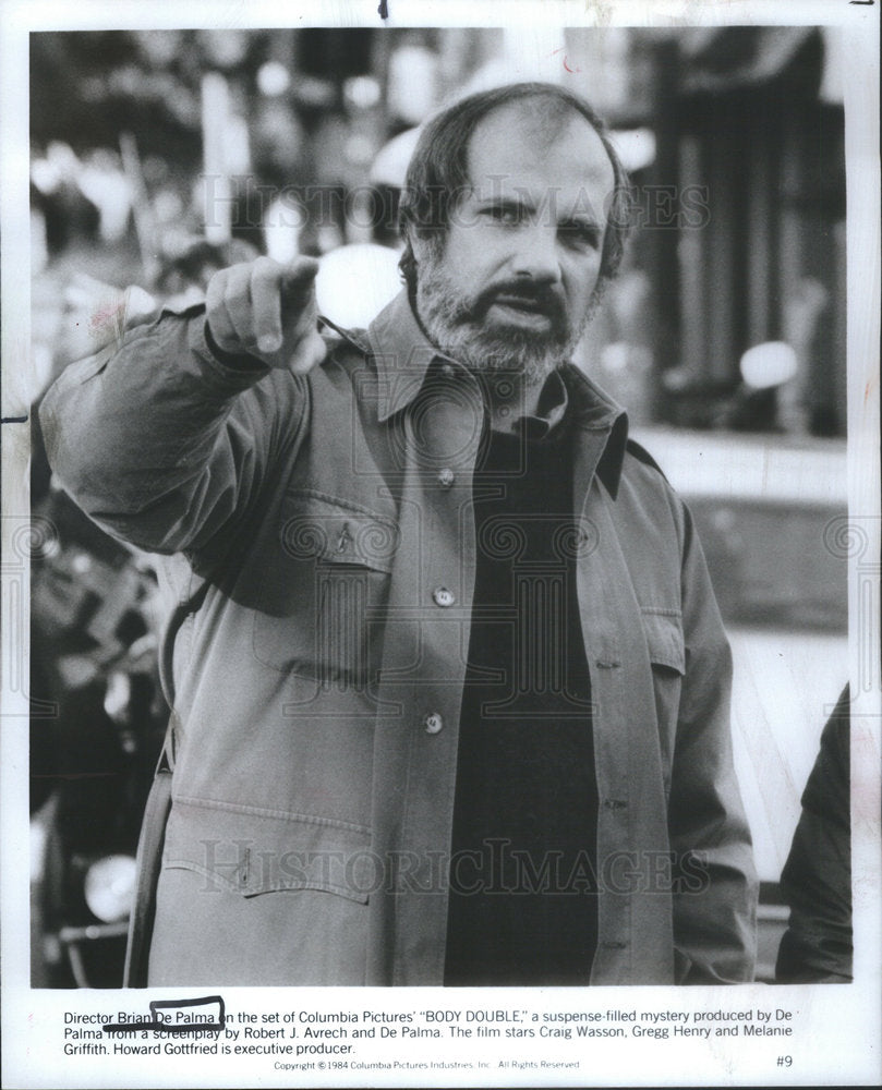 1984 Press Photo Brian De Palma Movie Director Producer - Historic Images