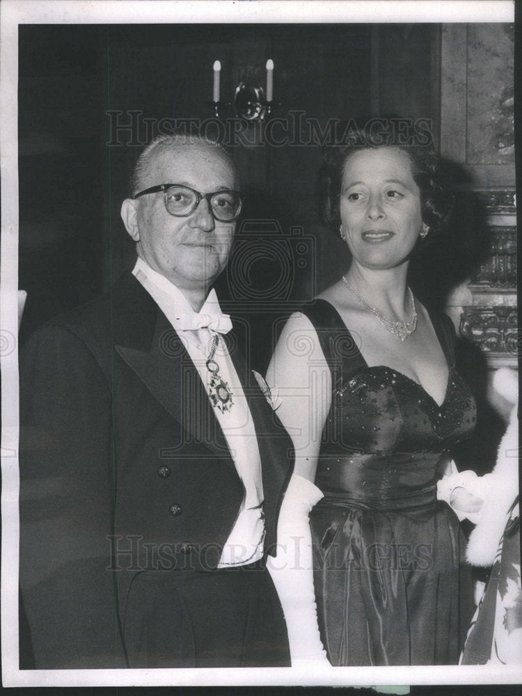 1961 mr and mrs Giacomo Proful Consul General of Italy - Historic Images