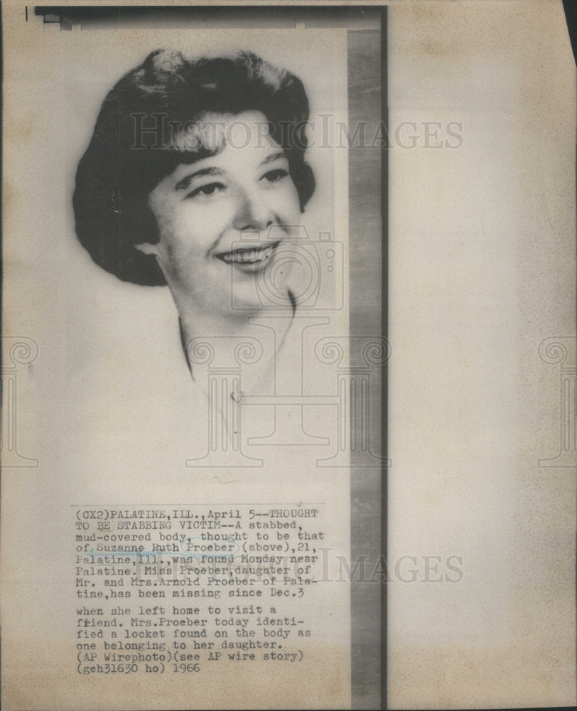 1966 Body thought to be Suzanne Ruth Proeber found. - Historic Images