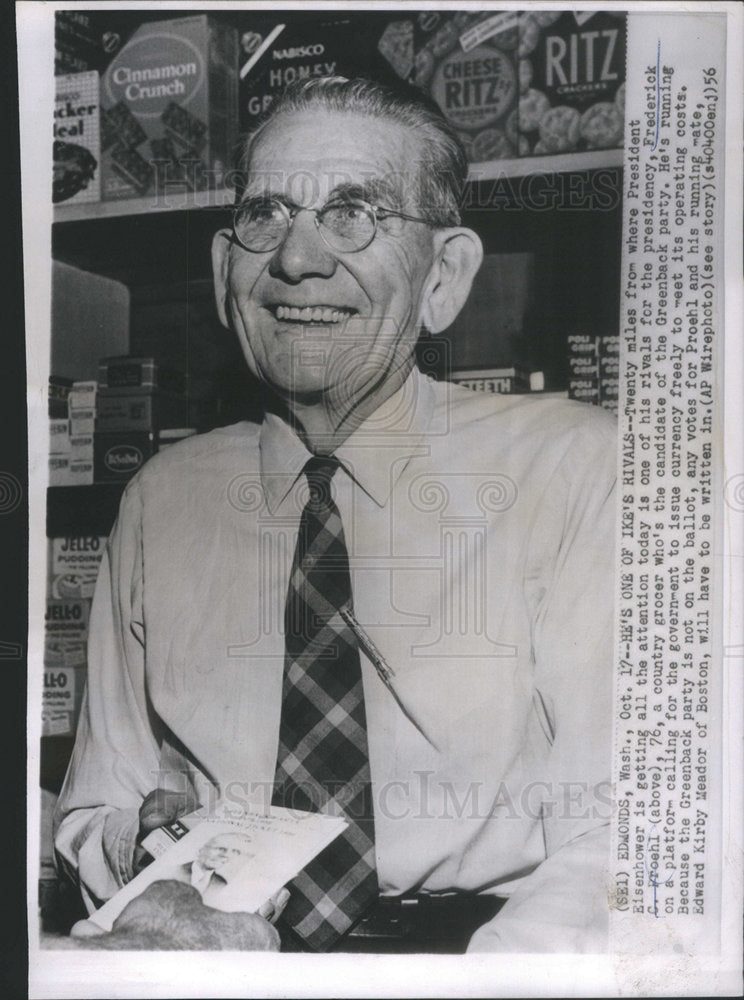 1956 Press Photo Frederick C. Proehl - Historic Images