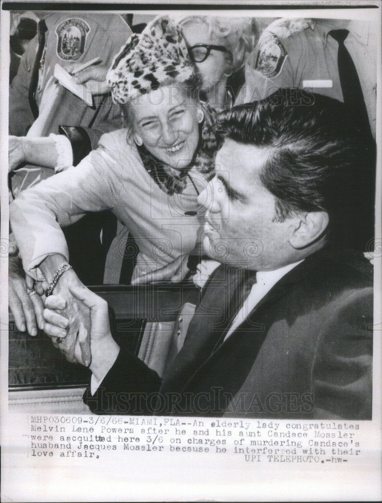 1966 Press Photo Melvin Lane Powers/Candace Mossler/Acquitted Of Murder - Historic Images