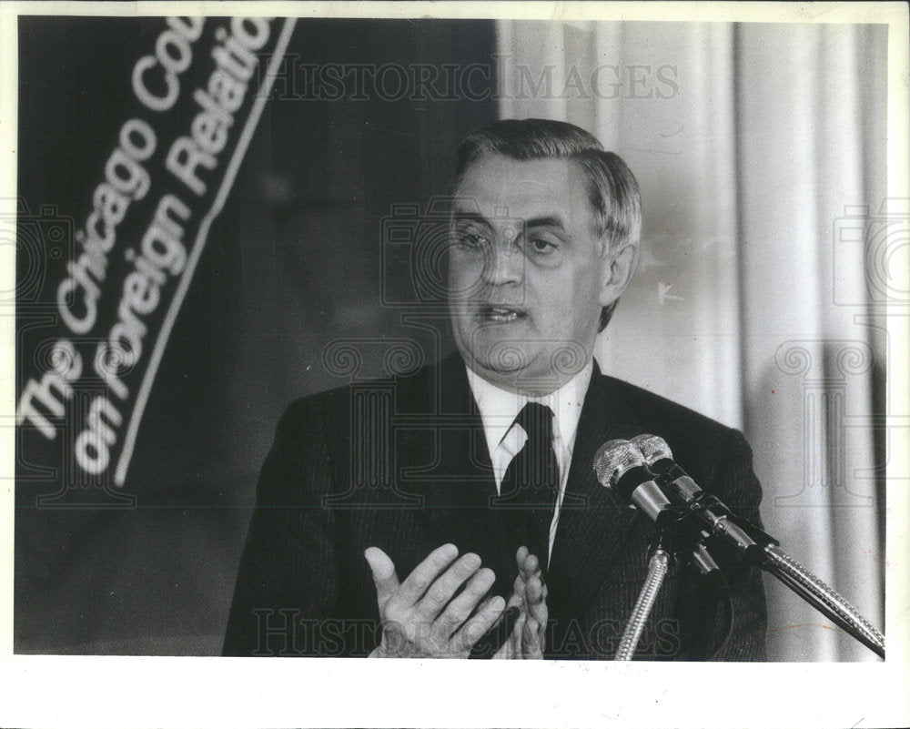 1984 Press Photo Vice president of the United States Walter Mondale - Historic Images