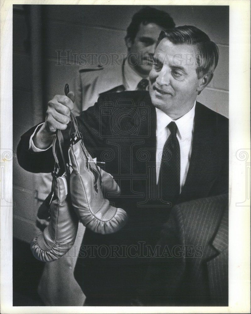 1984 Press Photo WALTER FRITZ MONDALE AMERICAN DEMOCRATIC PARTY POLITICIAN - Historic Images