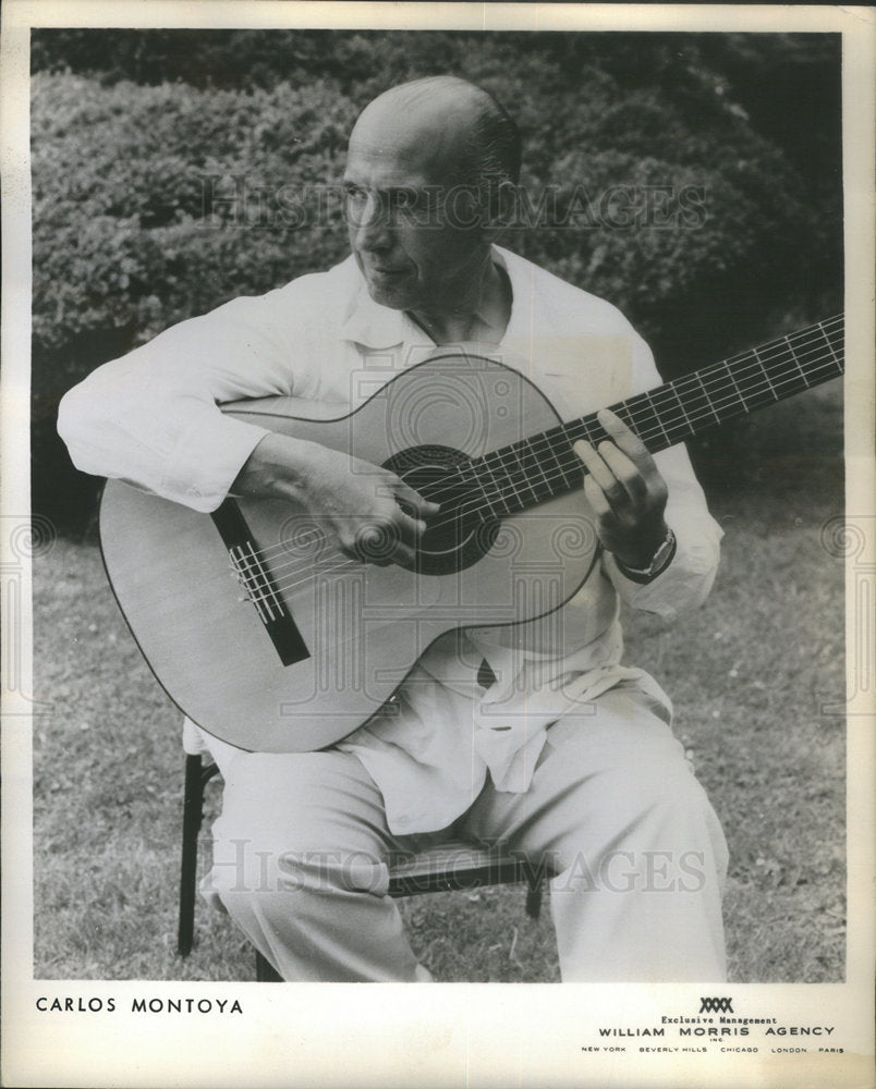 1967 Press Photo Carlos Montoya prominent Flamenco guitarist - Historic Images