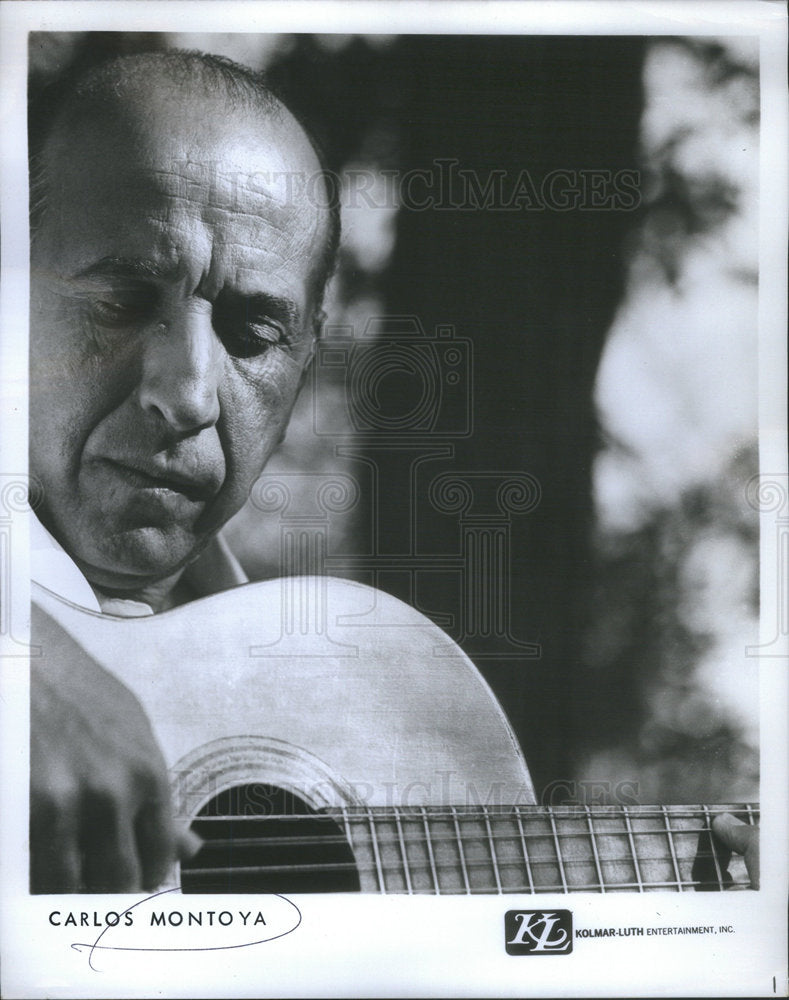 1972 Carlos Montoya Flamenco Guitarist Musician Spanish Guitar Style - Historic Images