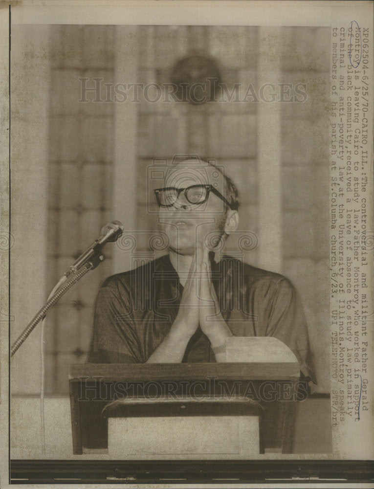 1970 The Controversial and militant Gerald Montroy  - Historic Images