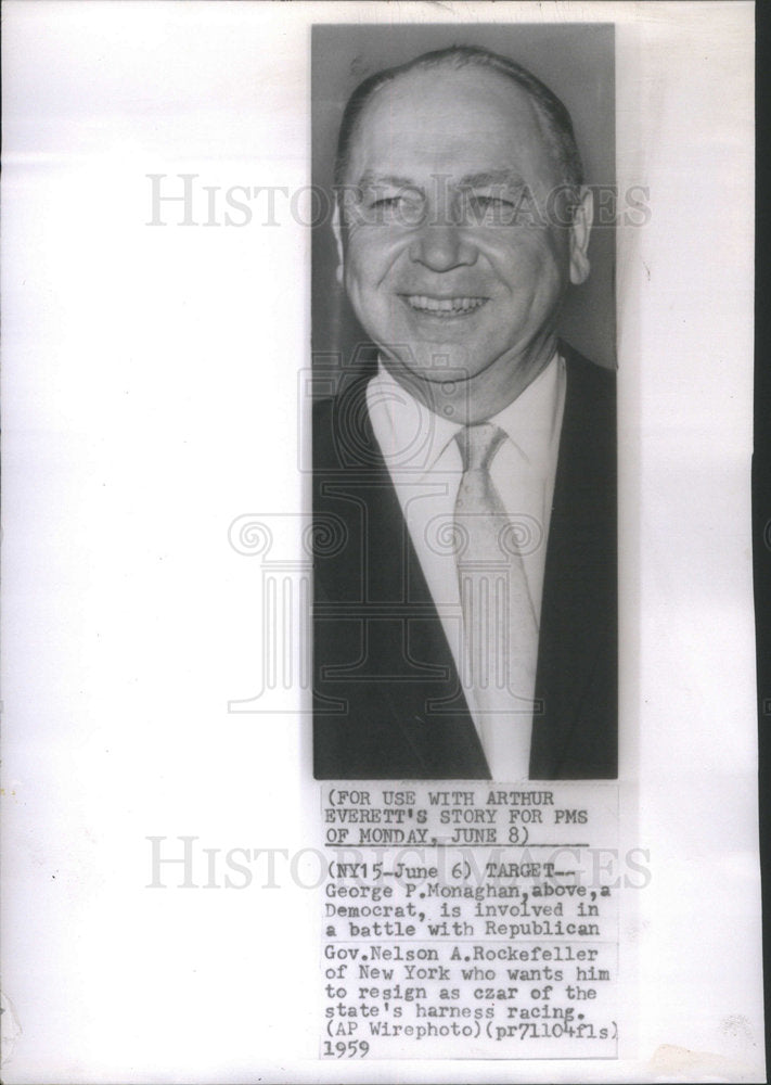 1959 GEORGE P. MONAGHAN AMERICAN LAWYER - Historic Images