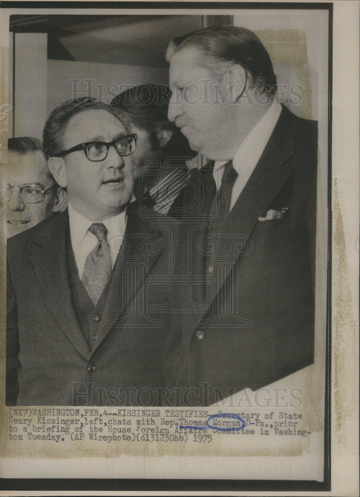 1975 REP. THOMAS MORGAN HENRY KISSINGER - Historic Images