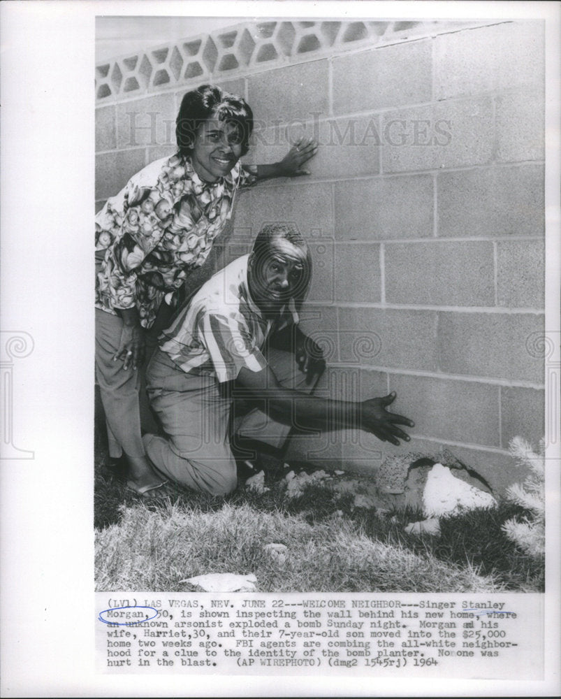 1964 Press Photo STANLEY MORGAN SINGER HARRIET - Historic Images