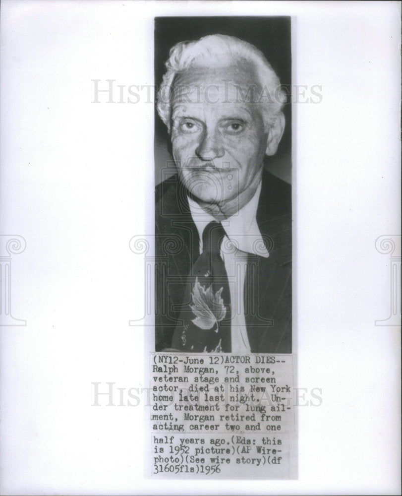 1956 Ralph Morgan veteran stage screen actor New York - Historic Images
