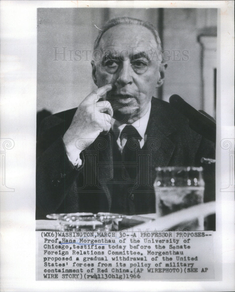 1966 Press Photo:Professor Hana Morgenthau University Chicago Testifies Foreign - Historic Images