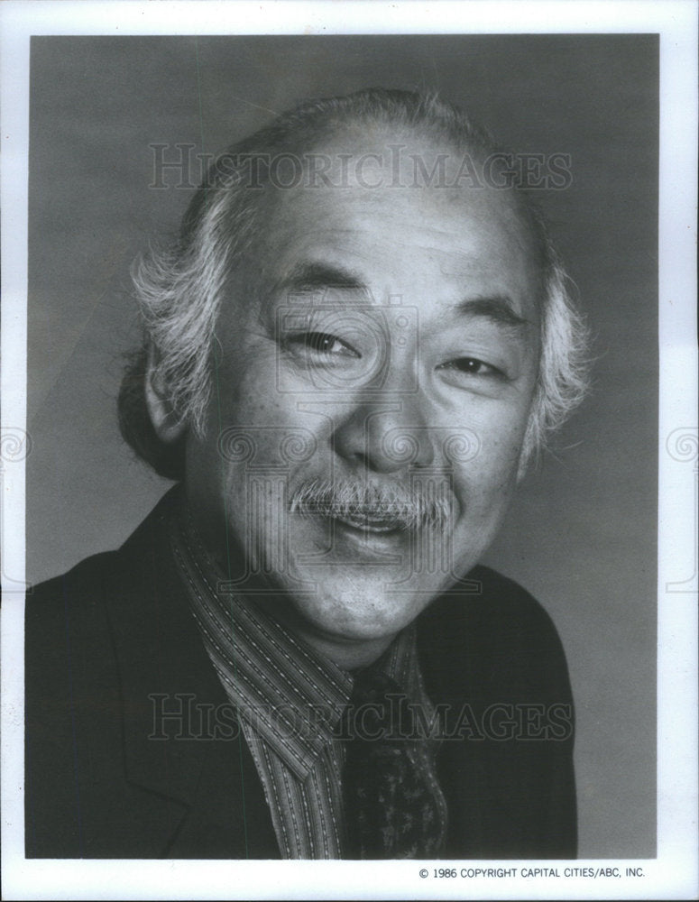 1986 Press Photo Pat Morita Actor  Plays Veteran Police Lieutenant In Ohara - Historic Images