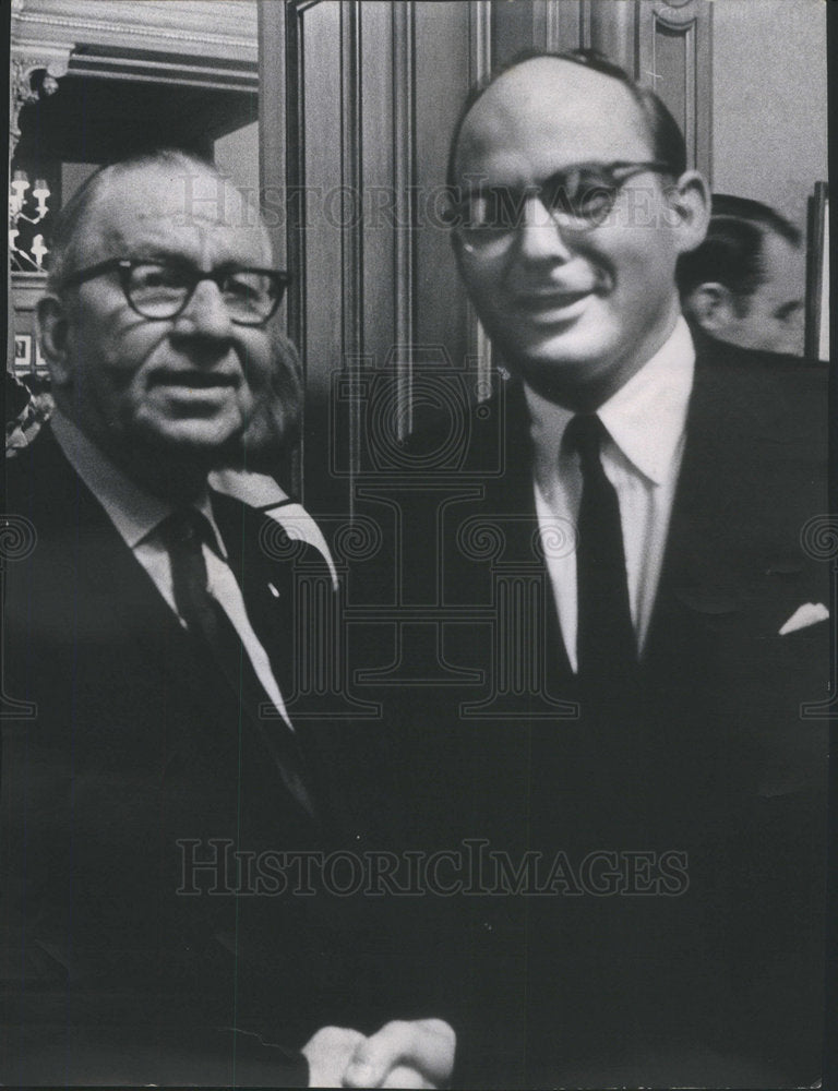 1969 Secretary of State Paul Powell Adlai Stevenson - Historic Images