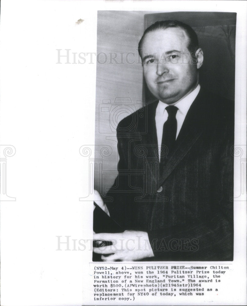 1964 Press Photo ChiltonPowell Won 1964 Pulitzer Prize For Work Puritan Village - Historic Images