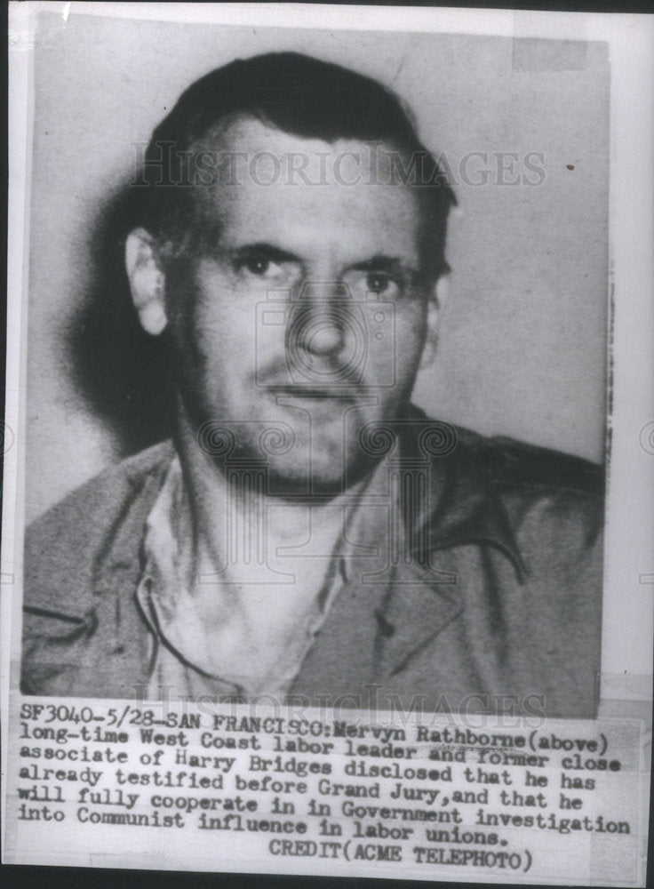 1971 Press Photo Communist influence in the labor unions Mervyn Rathborne - Historic Images