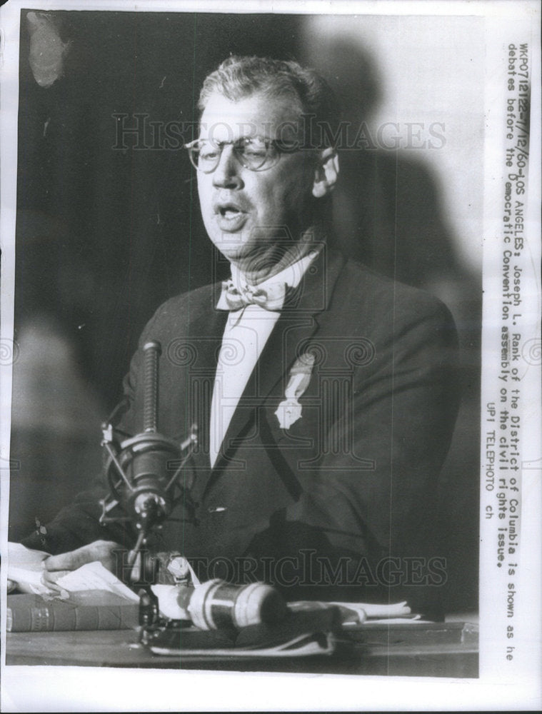1960 Joseph Rank Democratic Convention Assembly - Historic Images
