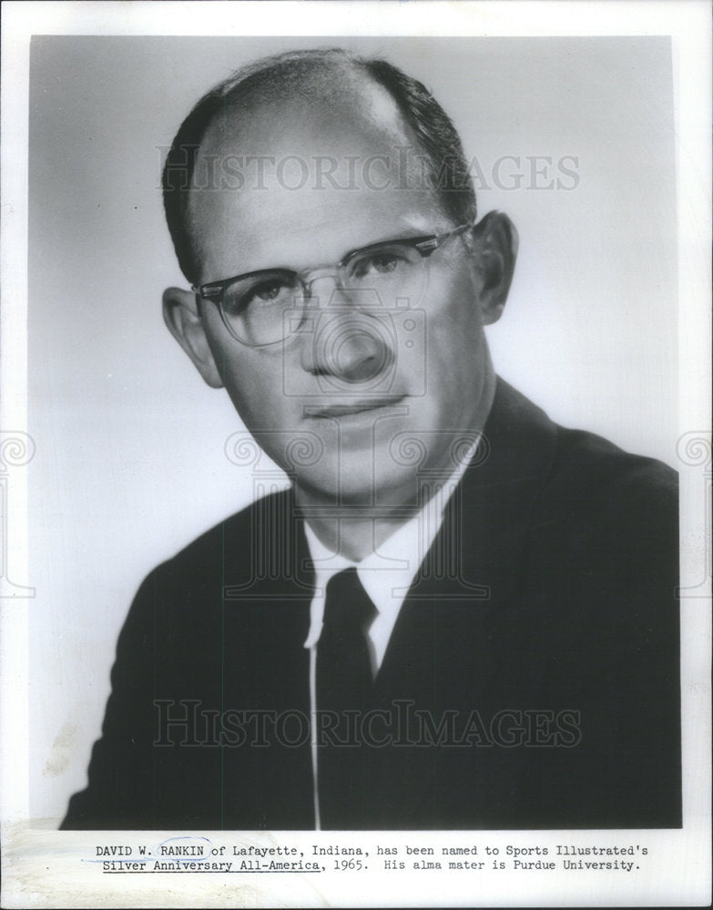 1985 Press Photo David Rankin Has Name To Sports Silver Anniversary America 1965 - Historic Images