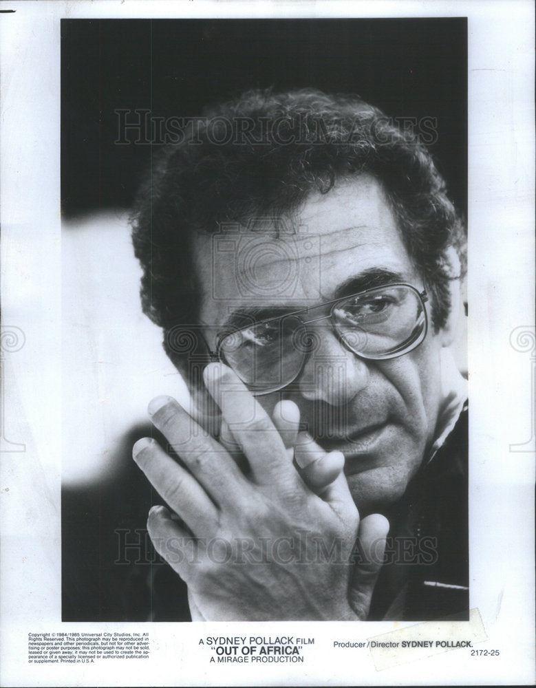 1985 Press Photo Sydney Pollack Director "Out of Africa" - Historic Images