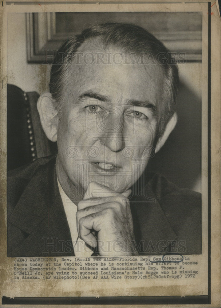 1976 Press Photo Sam Gibbons Thomas O'Neill House Democratic Leader - Historic Images