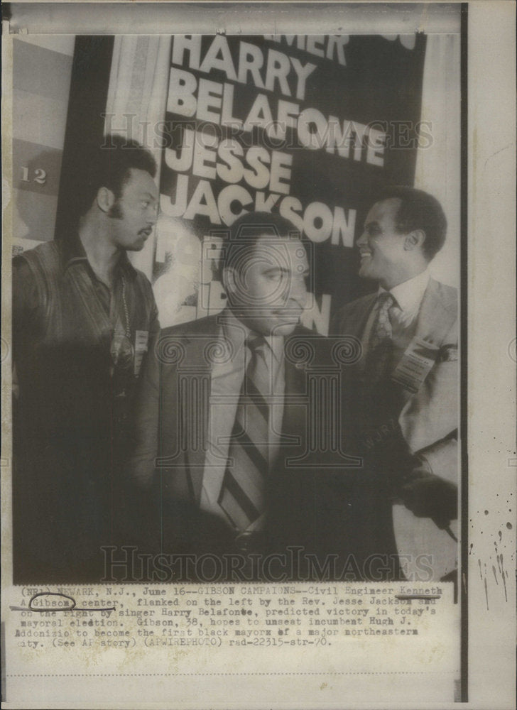 1970 Press Photo Kenneth Allen Gibson american Democratic Party Politician Ill - Historic Images