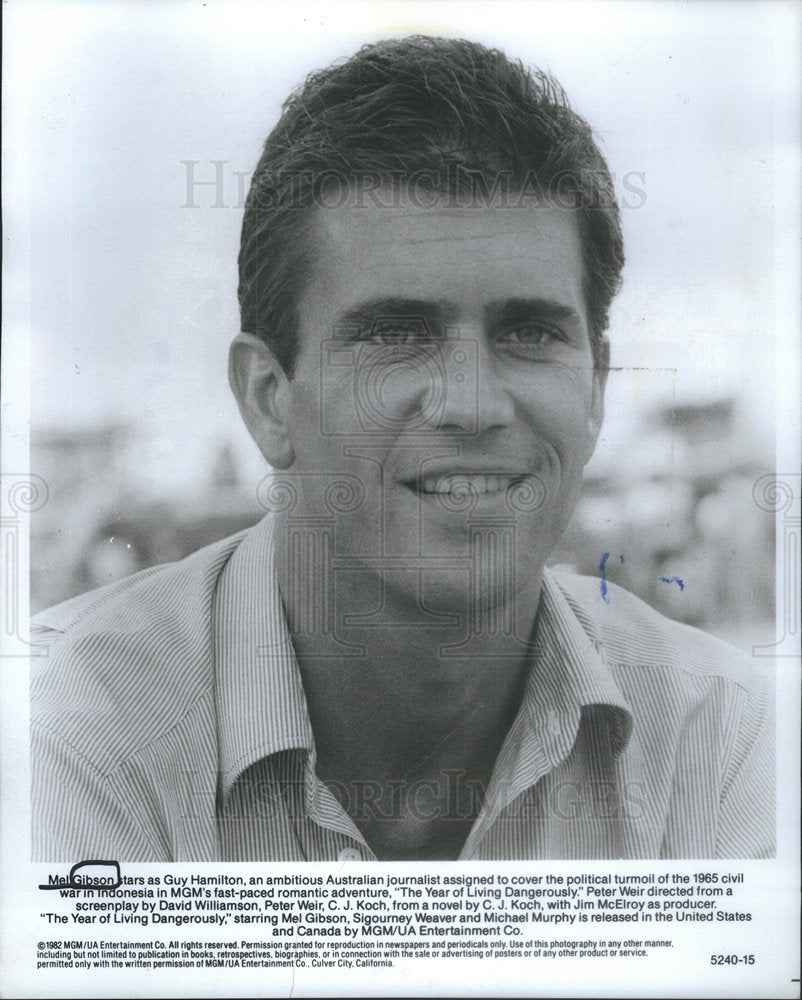 1987 Press Photo Mel Gibson American Film Actor Director Producer Screenwriter - Historic Images
