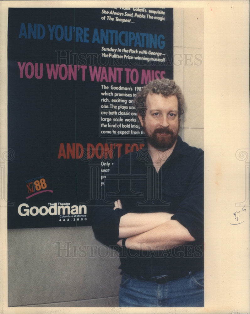1987 Press Photo Robert Falls American Theater Director Artistic Director Ill - Historic Images