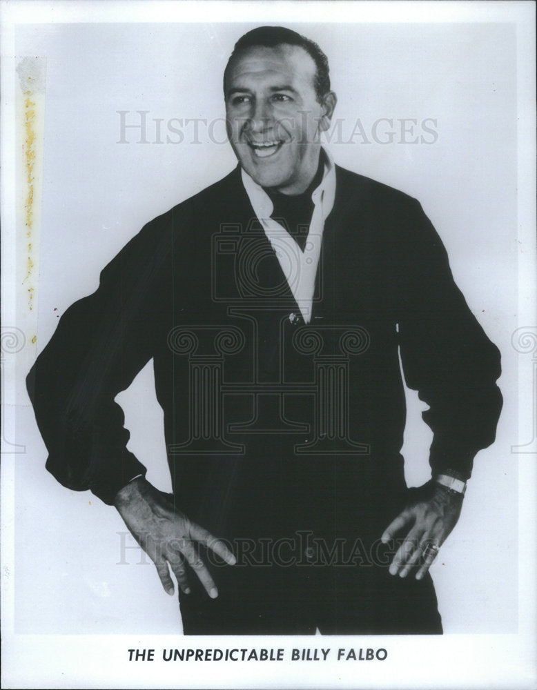 1985 Press Photo Billy Falbo American Actor performer Entertainer Chicago Ill - Historic Images