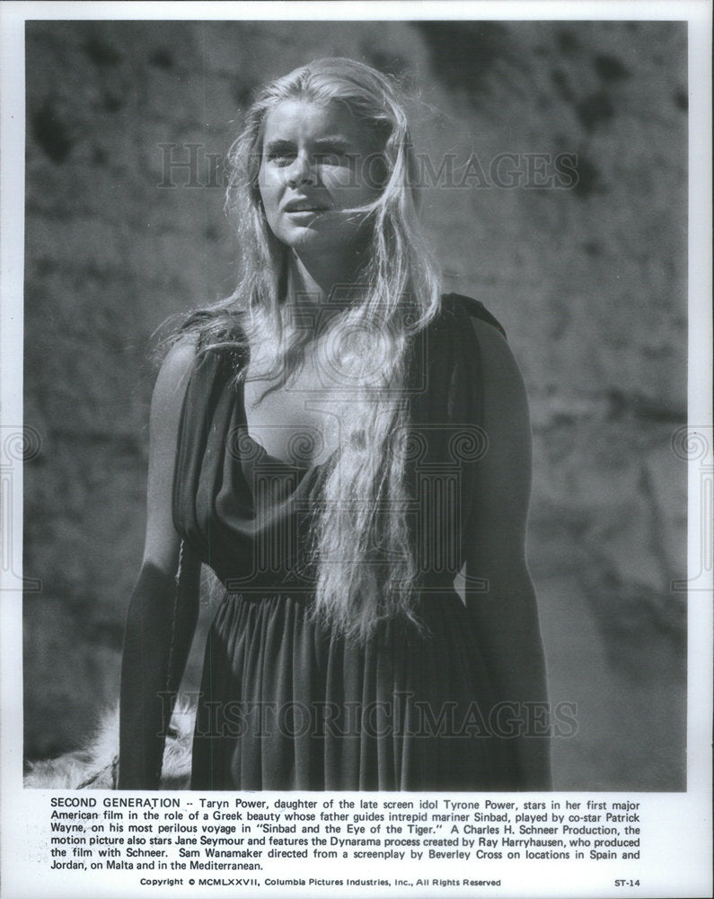 1977 Press Photo Taryn Power American Actress - Historic Images