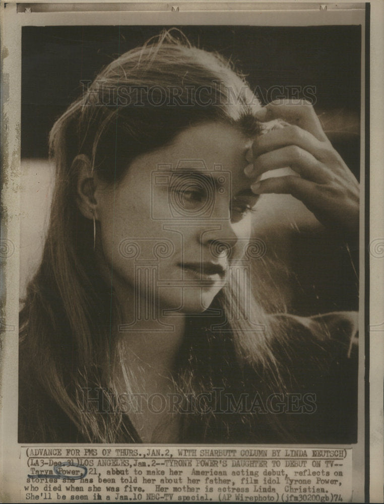 1974 Tarya Power Actress - Historic Images