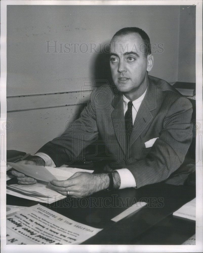 1962 Press Photo Ed Power athletic supervisor former league athlete - Historic Images