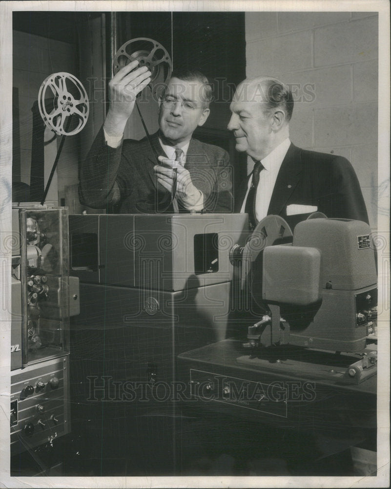 1955 Press Photo Jules Herbuveaux WNBG General Manager - Historic Images