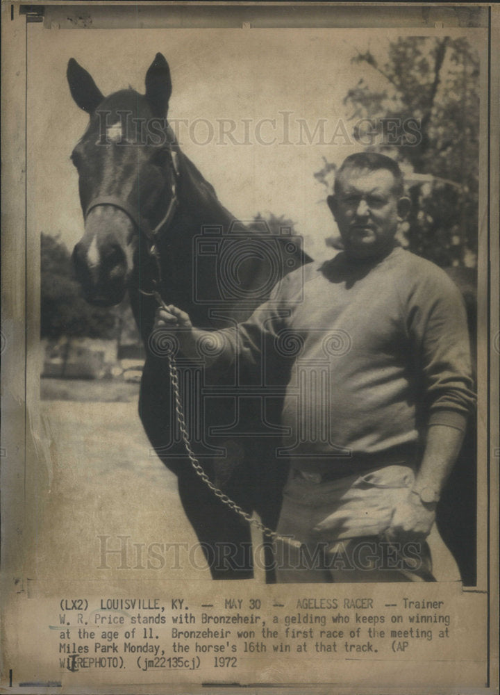 1972 Press Photo Trainer Prince Bronzeheir Gelding Race Winner - RSC74149 - Historic Images