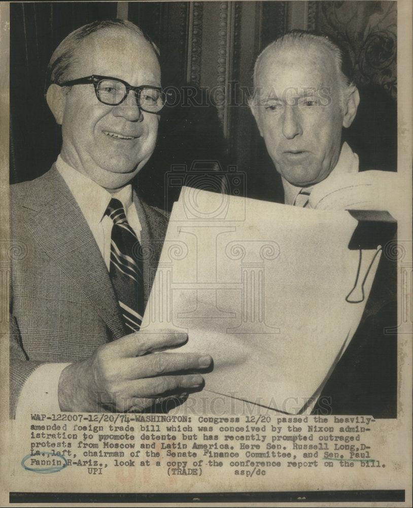 1974 Sen Paul. Fannin Ra Ariz  - Historic Images