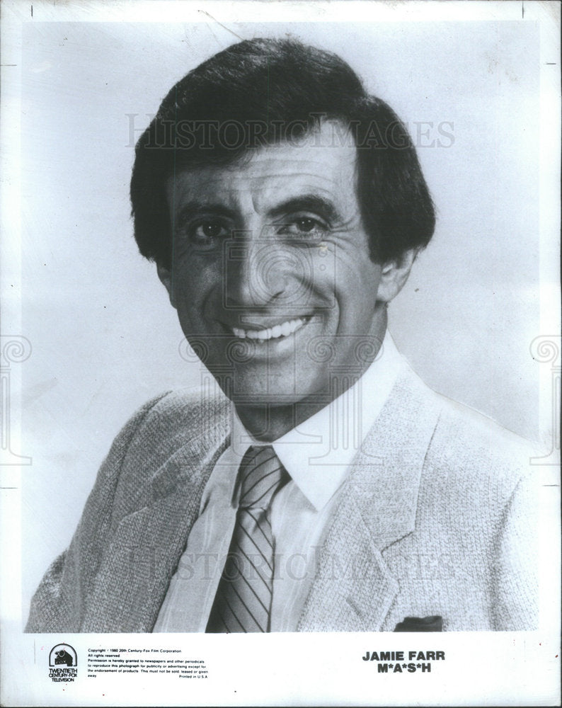 1982 Press Photo Actor Jamie Farr "M*A*S*H" - Historic Images