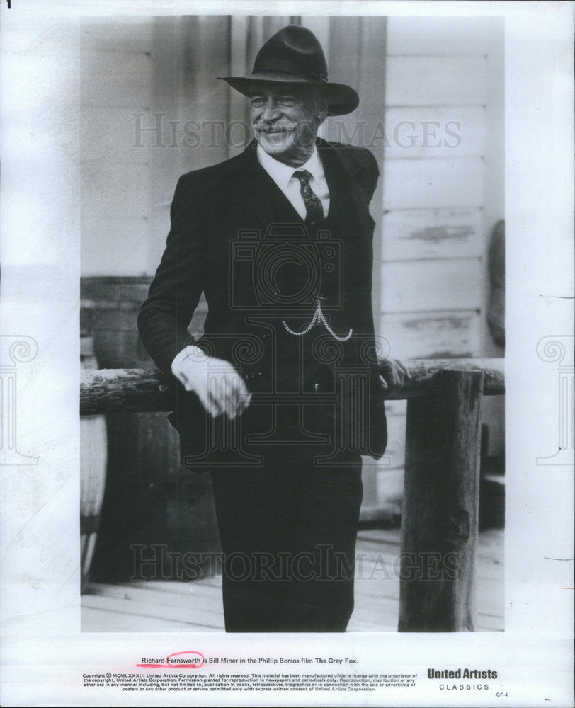 1983 Press Photo Richard Farnsworth Stars In The Grey Fox - Historic Images