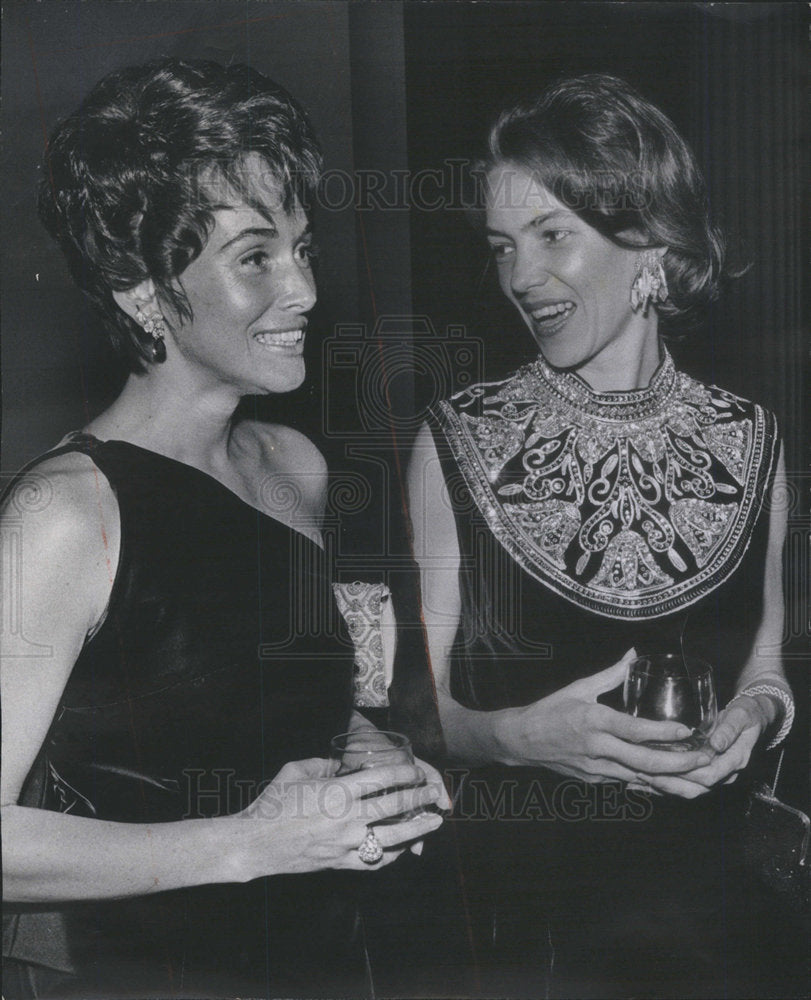 1968 Mrs. Ralph Falk II at black tie gathering - Historic Images