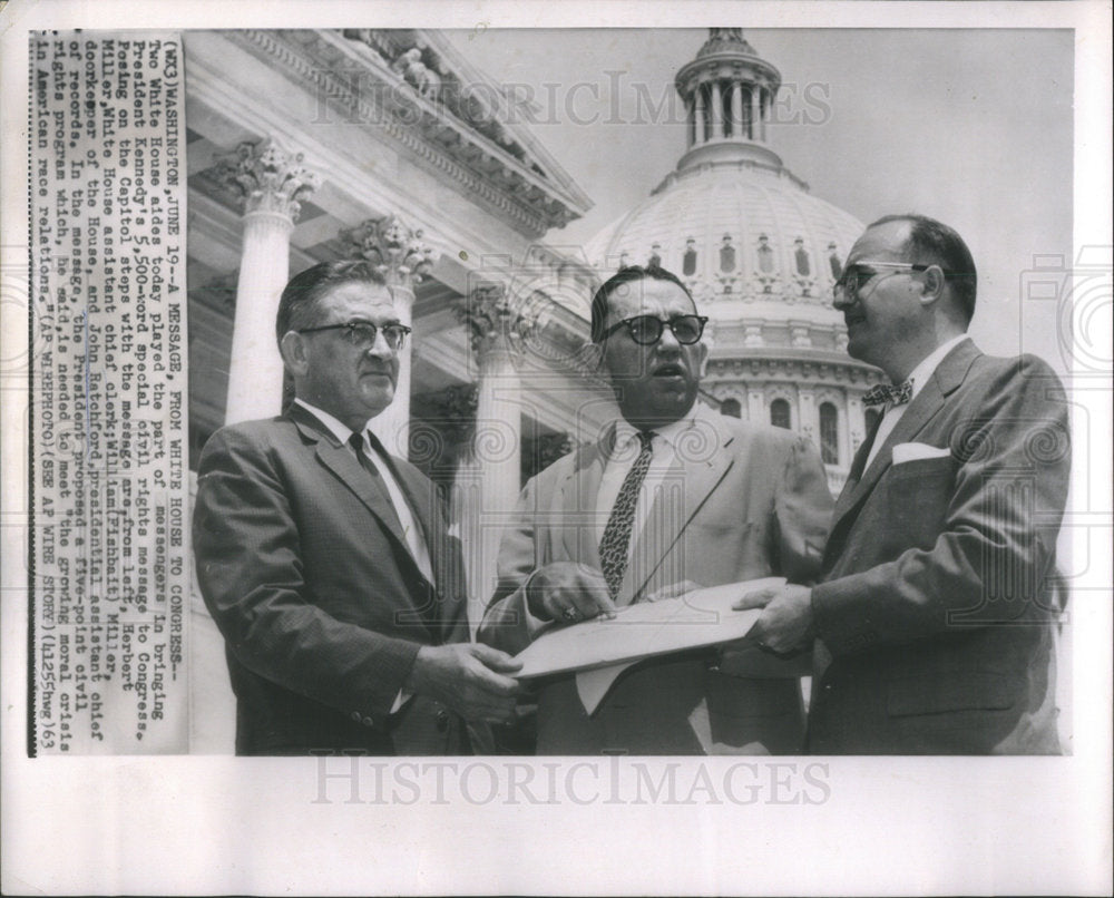 1963 Press Photo Herbert William Miller John Ratchford White House Aide - Historic Images