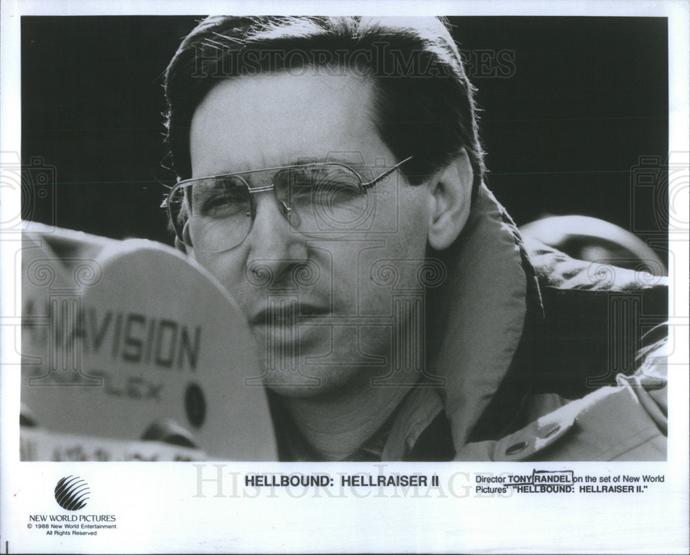 1988 Press Photo Director Tony Randel On Set Of Hellbound: Hellraiser II - Historic Images