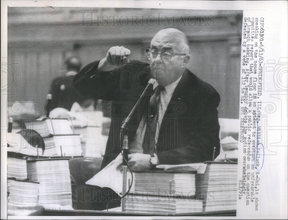 1963 Rep William Pollack Speaks On House Floor  - Historic Images