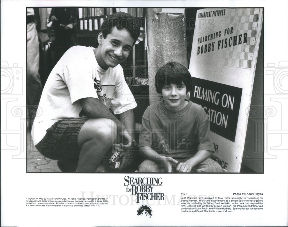 1995 Press Photo Max Pomeranc staring in "Searching for Bobby Fischer" - Historic Images