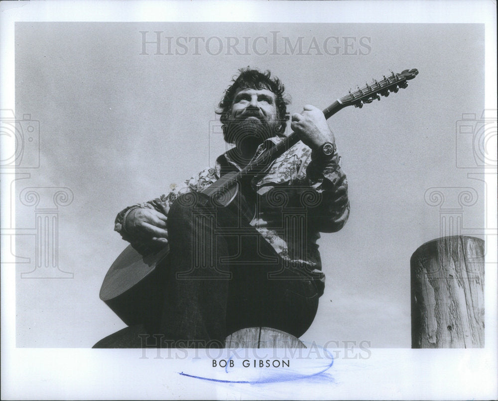 1976 Press Photo Samuel Robert Bob Gibson Folk Singer - Historic Images