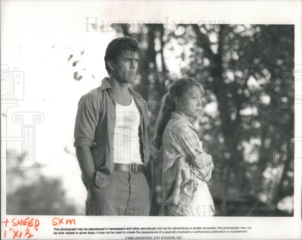 1984 Press Photo Mel Gibson The River - Historic Images